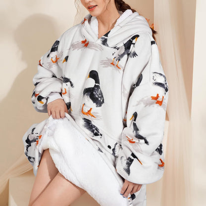 Narecte Cozy Oversized Blanket Hoodie Wearable Blanket Adults Soft Hooded Blanket Hoodie Birthday Gifts for Women Christmas - Colors A