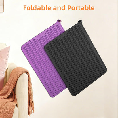 Acupressure Mat for Foot Massage, Silicone Foot Reflexology Mat, Portable Feet Mat for Plantar Fasciitis Relief and Muscle Relaxation