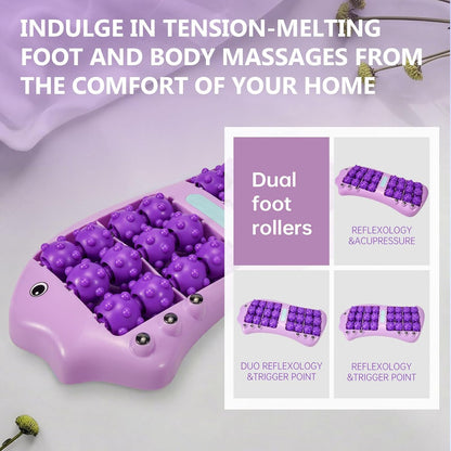 Foot Roller Massager for Plantar Fasciitis Pain Relief, Large Size Under Desk Feet Massage, Manual Acupressure Tool, Eases Pain & Cold Feet, Boosts Circulation, Split Portable & Washable