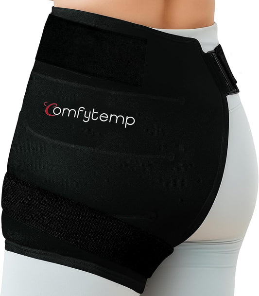 Comfytemp Hip Ice Pack Wrap for Sciatica Pain Relief, Hip Replacement Kit After Surgery, Reusable Gel Ice Pack for Injuries, Hot Cold Compress Recovery Items Physical Therapy for Men Women (L/XL/2XL)