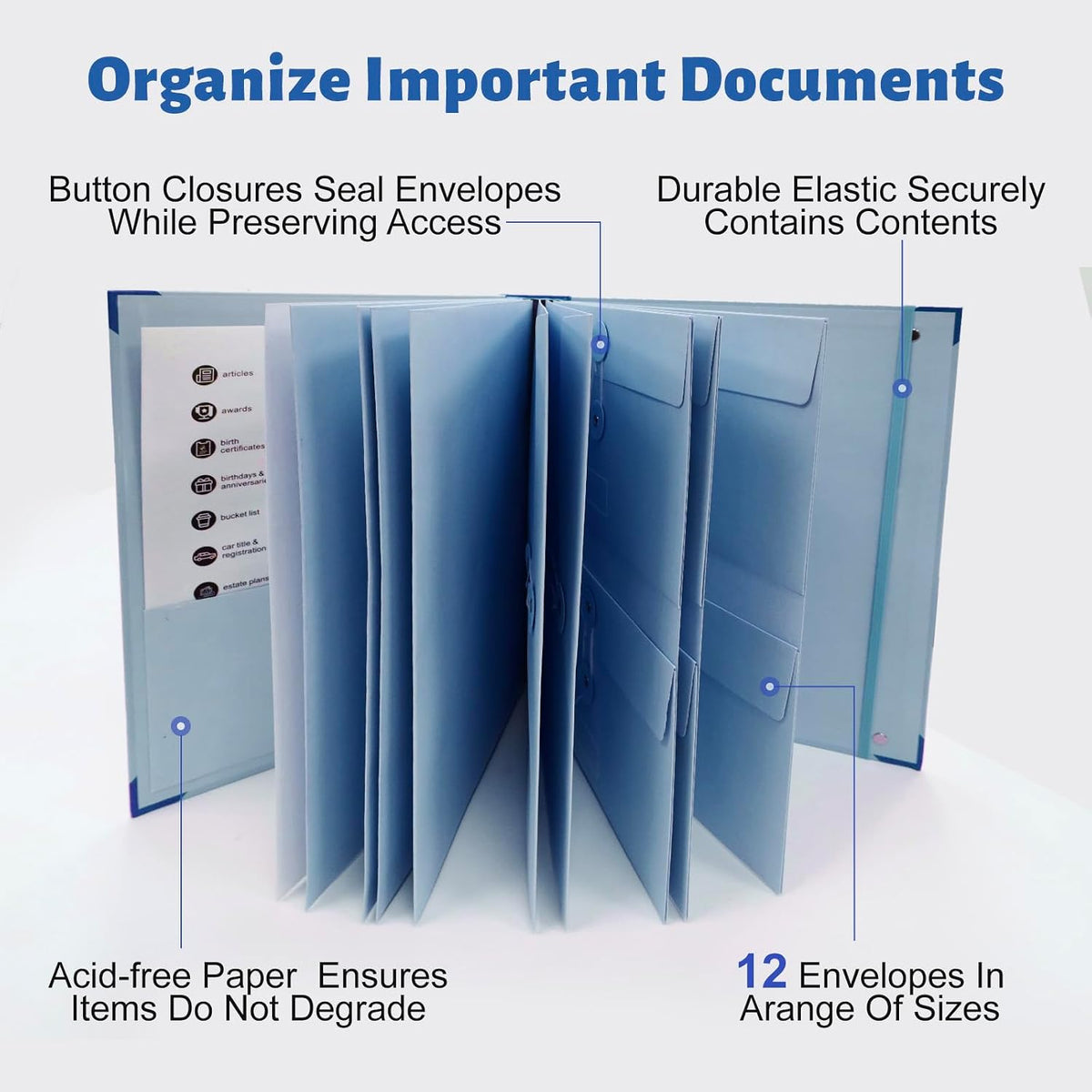 Document Organizer,File Organizer for Paper,Important Documents for Office and School,in Case I Go Missing Binder(Pink,2In Thick)