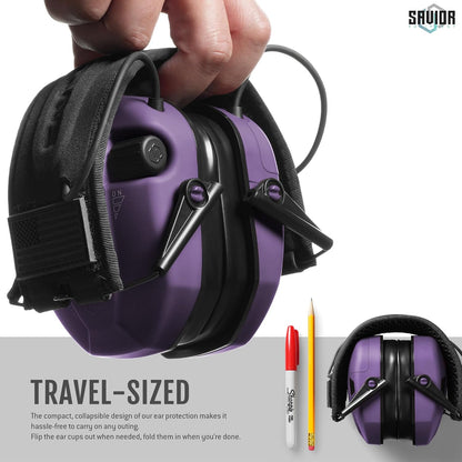 Savior Equipment Apollo Electronic Earmuffs For Shooting w/Gel Ear Pads, 24dB NRR, Noise Cancelling Ear Protection Headset