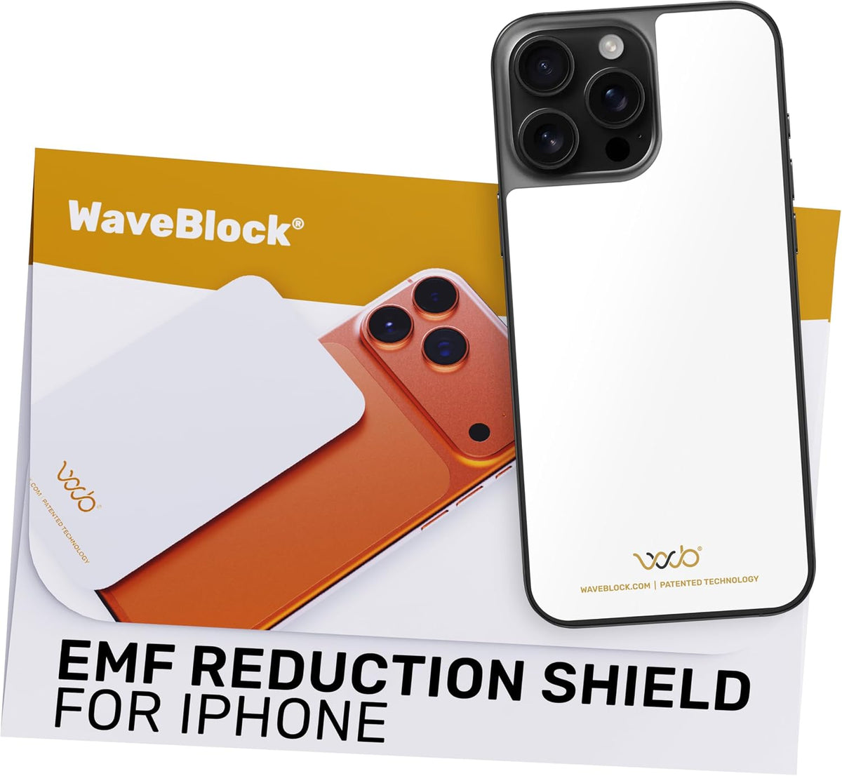 WAVEBLOCK EMF Blocker Sticker for iPhone 15 White
