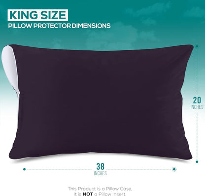 Utopia Bedding Premium 100% Waterproof Pillow Protectors with Zipper Standard Size (Set of 4), Bed Bug and Dust Mite Proof Zippered Pillow Covers, Pillow Encasement Cases, Gray