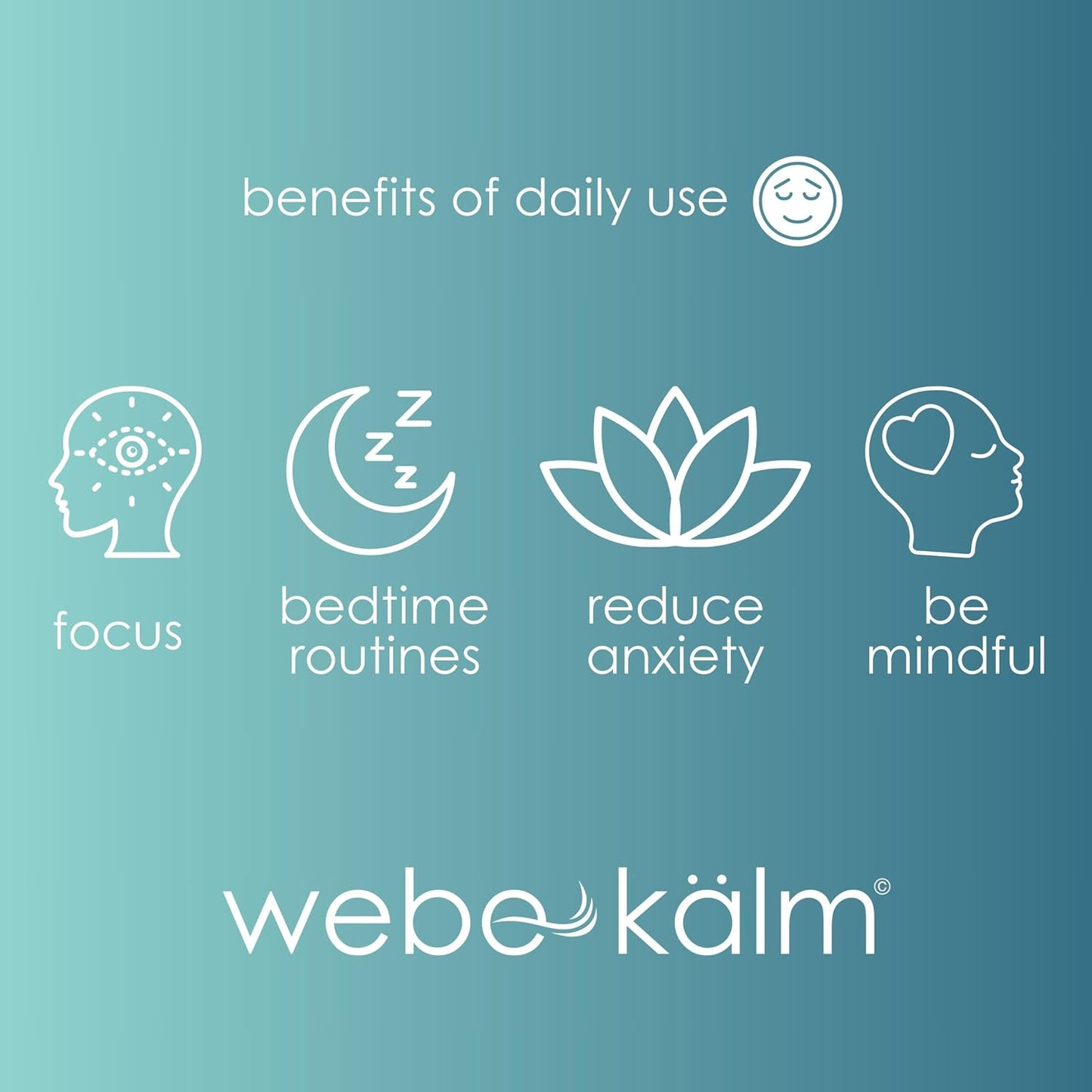 Product Title: webe kälm: Sensory tool for calming with slow exhalation, visual focus, and auditory regulation. Supports mindfulness, stress relief, bedtime, and anxiety. (Blue)