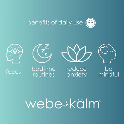 Product Title: webe kälm: Sensory tool for calming with slow exhalation, visual focus, and auditory regulation. Supports mindfulness, stress relief, bedtime, and anxiety. (Blue)