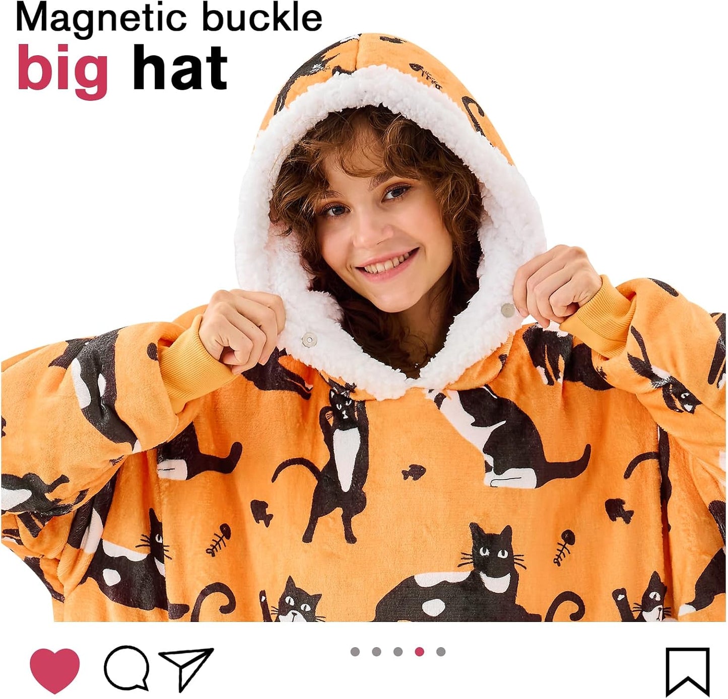 yescool Wearable Blanket Hoodie as Christmas Birthday Gifts for Women Mom - Colors B