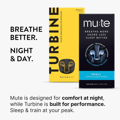 Mute Nasal Dilator Snoring Solution | Starter Pack 3 Sizes | Snore Less & Sleep Better | Nasal Strip Alternative | Comfortable Breathing Aids for Better Sleep & Improved Airflow