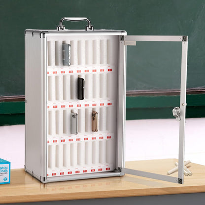 VEVOR Cell Phone Storage Locker, 10 Slots Acrylic Material with Door Locks and Keys, Wall-Mounted Cabinet Pocket Office Classroom Gym Box, Clear