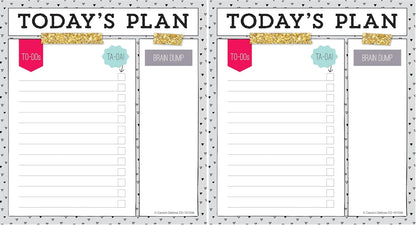 Carson Dellosa Today's Plan Notepad, 50 Sheet Note Pad With Lined Paper for To Do List and Checklist, Classroom Organization Stationery, Desk Accessories and Office Supplies