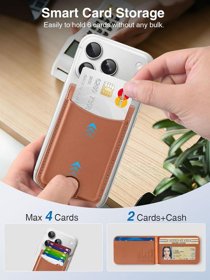 TopMade for MagSafe Wallet Works with Find My, Strongest Magnetic Wallet