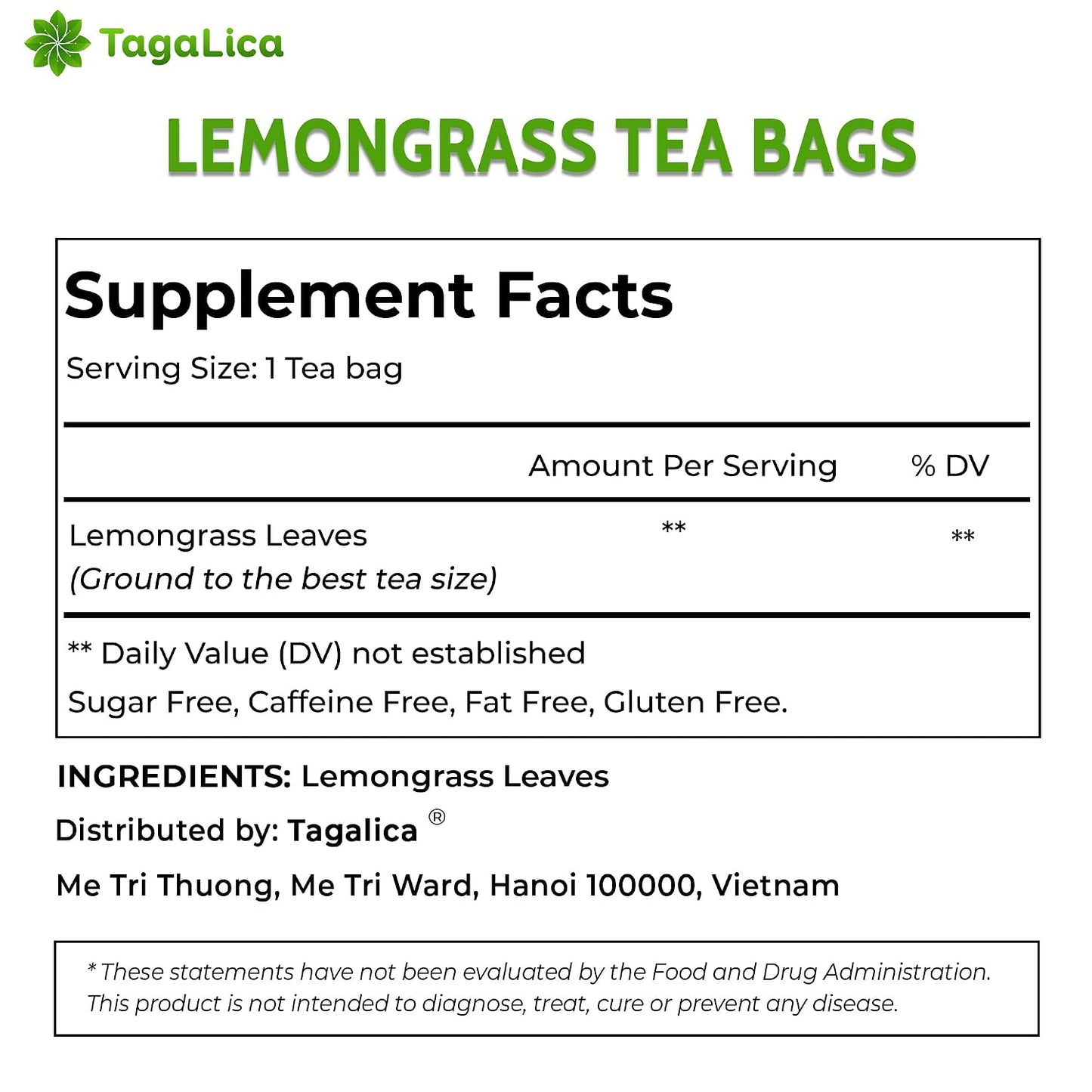 Tagalica, Premium 135 Dandelion Root Tea Bags, 100% Natural & Pure from Dandelion Root, Eco-Conscious Tea Bags, Herbal Tea. No Sugar, No Caffeine, No Gluten, Vegan
