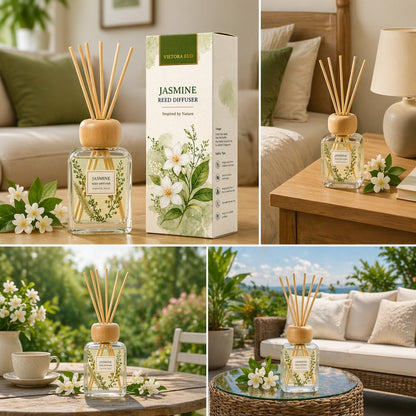 Luxury Hotel Scent Reed Diffuser 100ml (3.38oz) | No.1898 Hotel Collection Diffuser Oil Inspired by Ritz Carlton | Home, Bathroom & Office Decor | Long-Lasting Room Freshener Gift Set