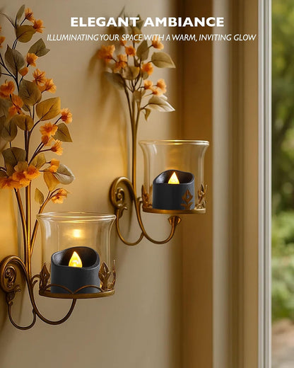 Homemory 24-Pack Flameless LED Tea Lights Candles Battery Operated, 200+Hour Fake Electric Candles TeaLights for Votive, Aniversary, Wedding Centerpiece Table Decor, Funeral, Halloween, Christmas