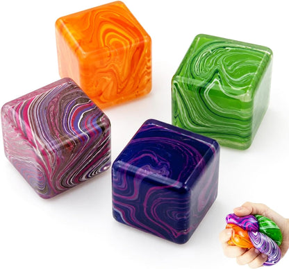 Squishy Textured Stress Balls 3pcs, Soft Memory Gel Squeeze Balls Fidget Toys for Kids/Adults Hand Exercises, Party Favors Anxiety Relief Squeeze Ball