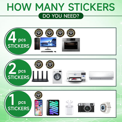6 Pieces Blocker Protection Neutralizers Stickers for Cell Phones Tablets Laptops Computer WiFi Printer TV Electronic Devices Black