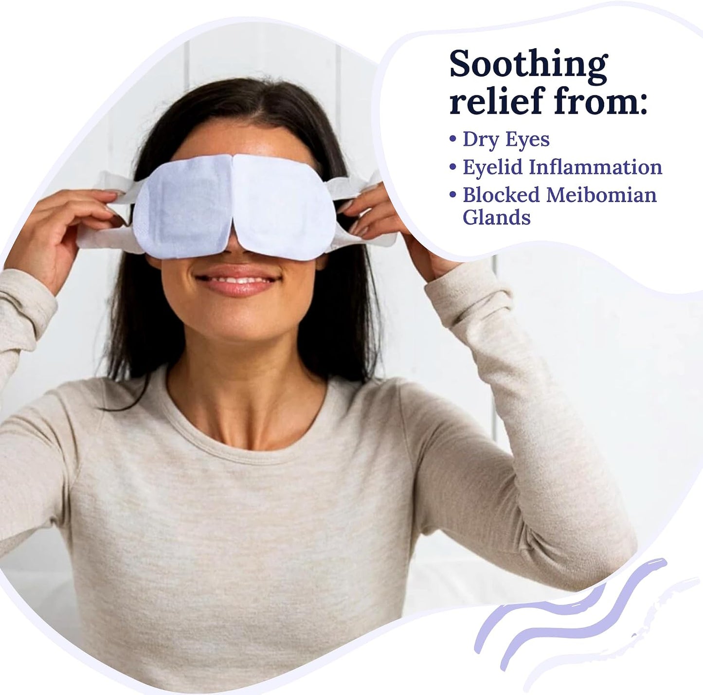 CorneaCare Rest: Self Heating Warm Compress for Dry Eyes | Heated Eye Mask for Fast Relief | Steam Mask for Stye Treatment | No Microwave or Washcloth Needed | Travel Ready Warm Compress | 30 Count