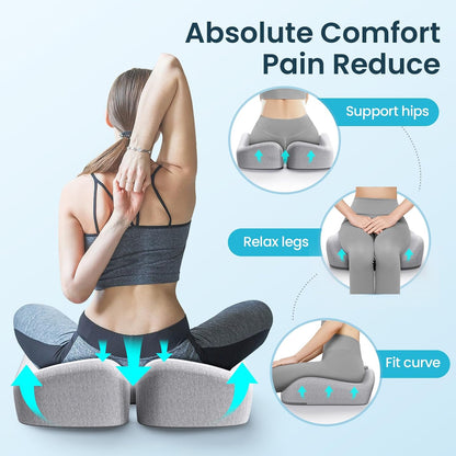 Benazcap Memory Foam Seat Cushion for Office Chair, Ergonomic Chair Cushions for Tailbone Pain Relief, Sciatica & Back Support, Office Chair Cushion & Car Seat Cushion