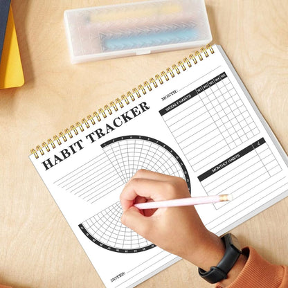 Habit Tracker Calendar - Daily, Weekly, and Monthly Habit Tracker Journal and Goal Board, Undated Habit Wall Calendar for Productivity & Goal Setting, 8" x 10"