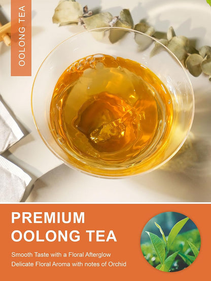 TeeLux Oolong Tea Bags, Smooth Taste & Floral Aroma, Caffeinated, 200 Count