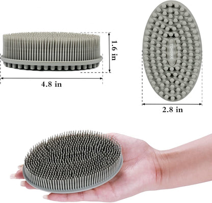 Silicone Body Scrubber Loofah 3 Pack Exfoliating Soft Loofah Shower Brush