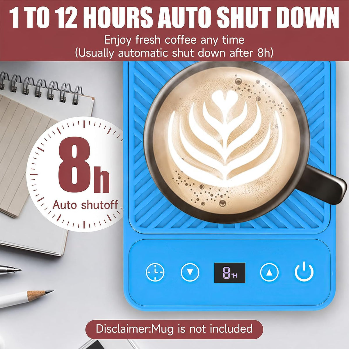 Mug Warmer - Electric Coffee Mug Warmer for Desk with Temperature Display