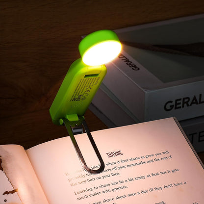 VAVOFO USB Rechargeable Book Light, Blue Light Blocking, Amber Clip-On Bookmark Shaped Reading Light, Eye Care 6 LEDs With 9 Lighting Modes for Bookworms (Grey)