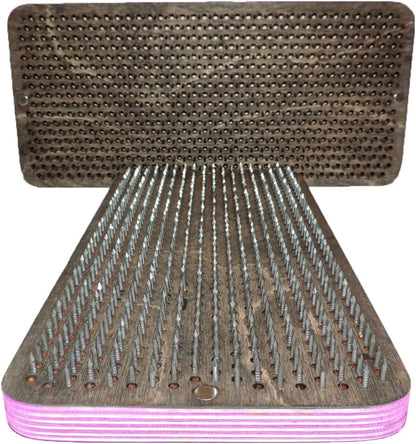 Sadhu Board with Galvanic Nails Yoga for Beginners Practice Meditation Standing Folding Board Violet Nails Step 0,31 in