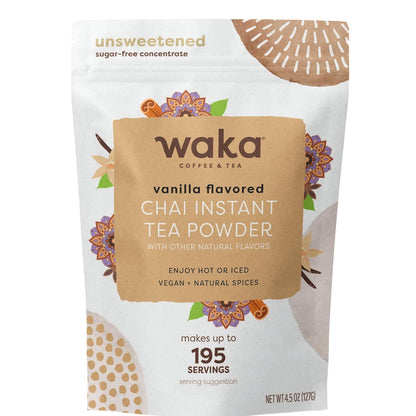 Waka Chai Powder Concentrate, Unsweetened Masala Chai, Sugar-Free, 4.5 oz