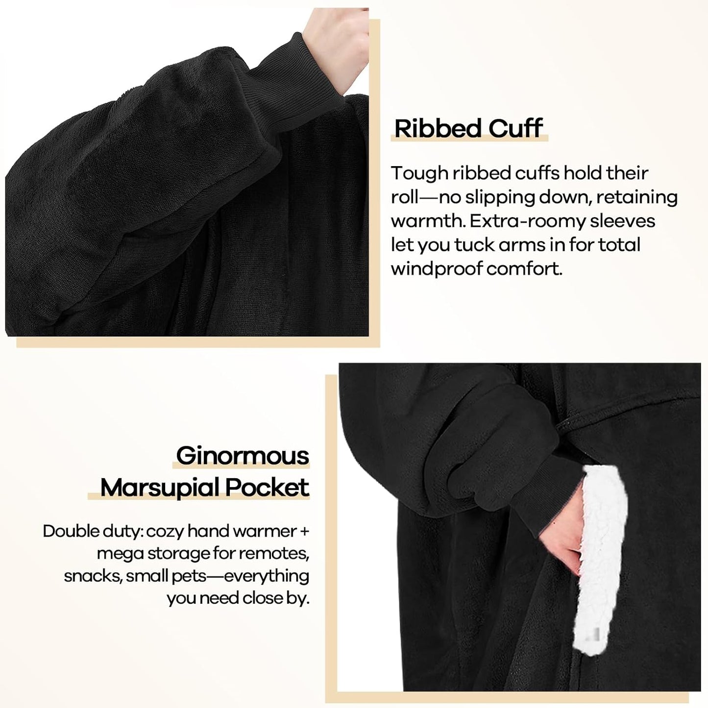 yescool Wearable Blanket Hoodie as Christmas Birthday Gifts for Women Mom - Colors A