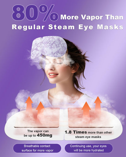 16 Packs Steam Eye Mask,Warm Eye Compress for Dry Eyes Sleep Mask,Hot Auto Heated Eye Masks Relaxing Items for Women Moist Heat for Eyes Soothing Eye Fatigue,Disposable EyeMask for SPA Essentials