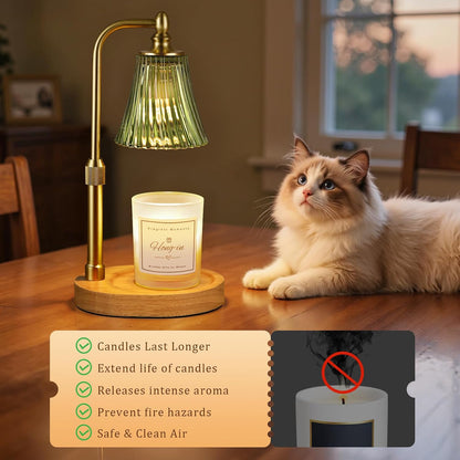 Candle Warmer Lamp with Timer Dimmable,Birthday Gifts for Women Mom Sister,Adjustable Height Wax Melt Warmer for Jar Candles,House Warming Gifts New Home,Ideal for Office,Dorm,Bedroom Home Decor