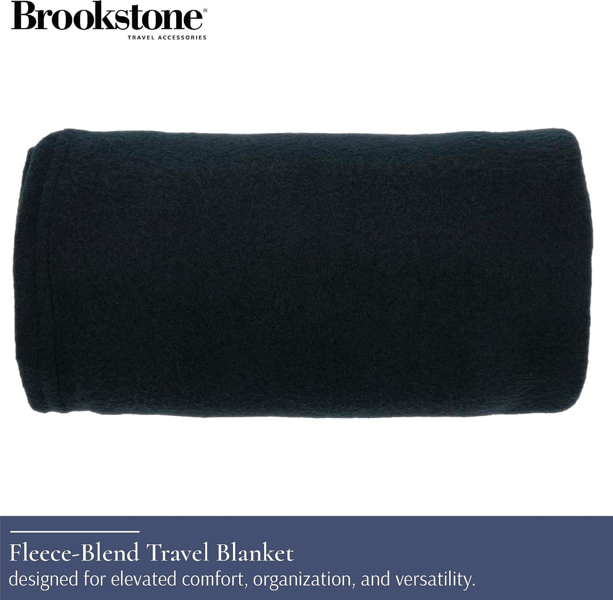 Brookstone Travel Blanket 2-in-1 Soft Throw with Carrying Pouch