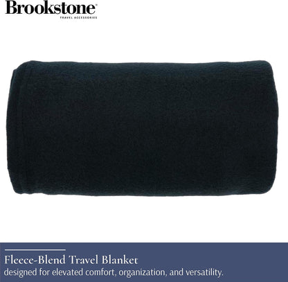 Brookstone Travel Blanket 2-in-1 Soft Throw with Carrying Pouch