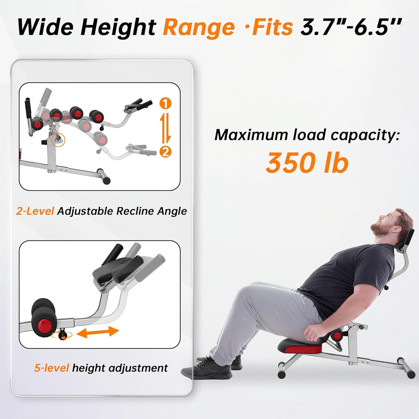 seanleecore Inversion Table for Back Pain Relief - 350lbs Capacity, Improve Posture and Spinal Health - Ideal for Home and Gym Use