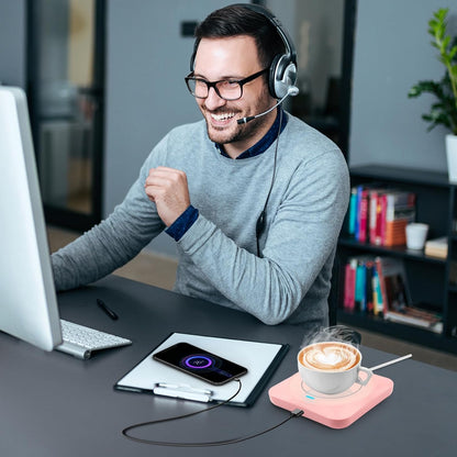 Coffee Mug Warmer, Smart USB Coffee Cup Warmer with Pressure-Induced Auto On/Off, Coffee Accessories for Home Office Desk