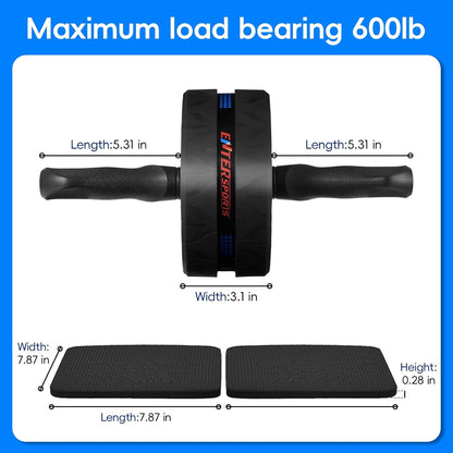 Ab Roller Wheel for Abs Workout - Abdominal Exercise Equipment with 2 Knee Pads for Home Gym, Core Strength Training, Fitness Equipment for Men & Women