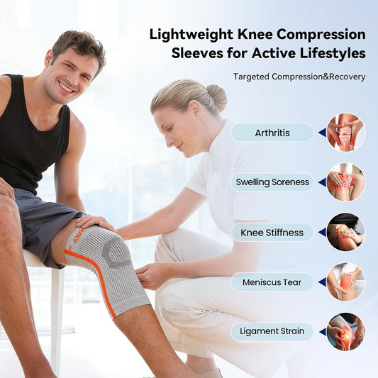JOMVD Compression Knee Brace for Arthritis Pain, Meniscus Tear, Swelling