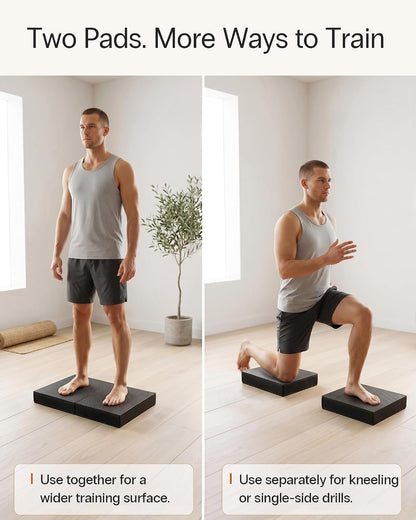 StrongTek 2-in-1 Non-Slip Balance Pad - High-Density Foam Cushion, Supportive Exercise Mat & Knee Pad for Core Training, Yoga, Pilates, Physical Therapy, Stability Training, Stretching, and Rehab
