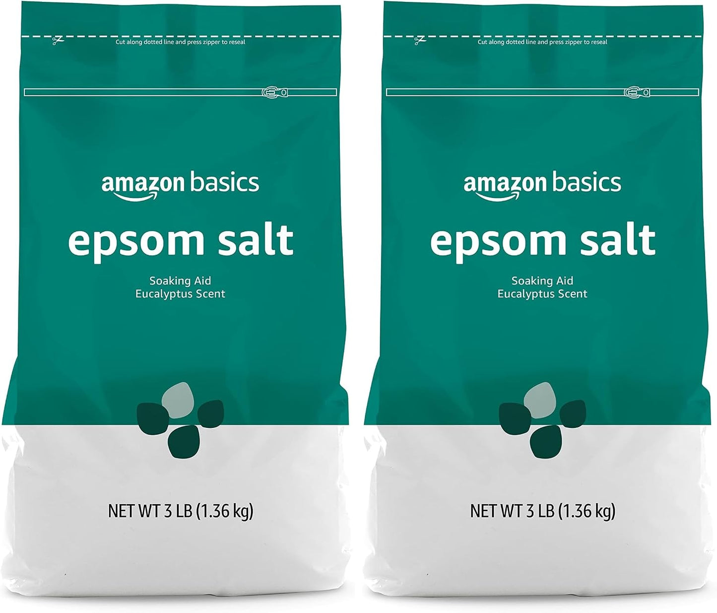Amazon Basics Epsom Salt Soaking Aid, Eucalyptus Scented, 3 Pound