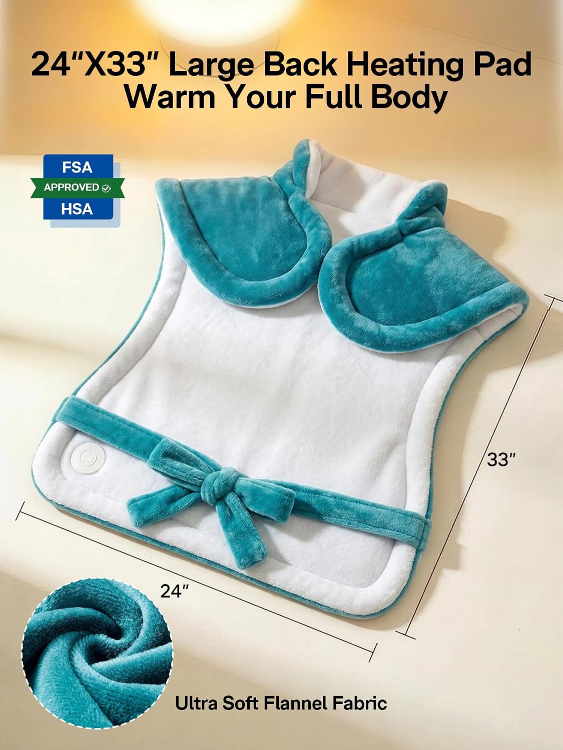 ALLJOY Heating Pad for Neck and Shoulders and Back Pain Relief