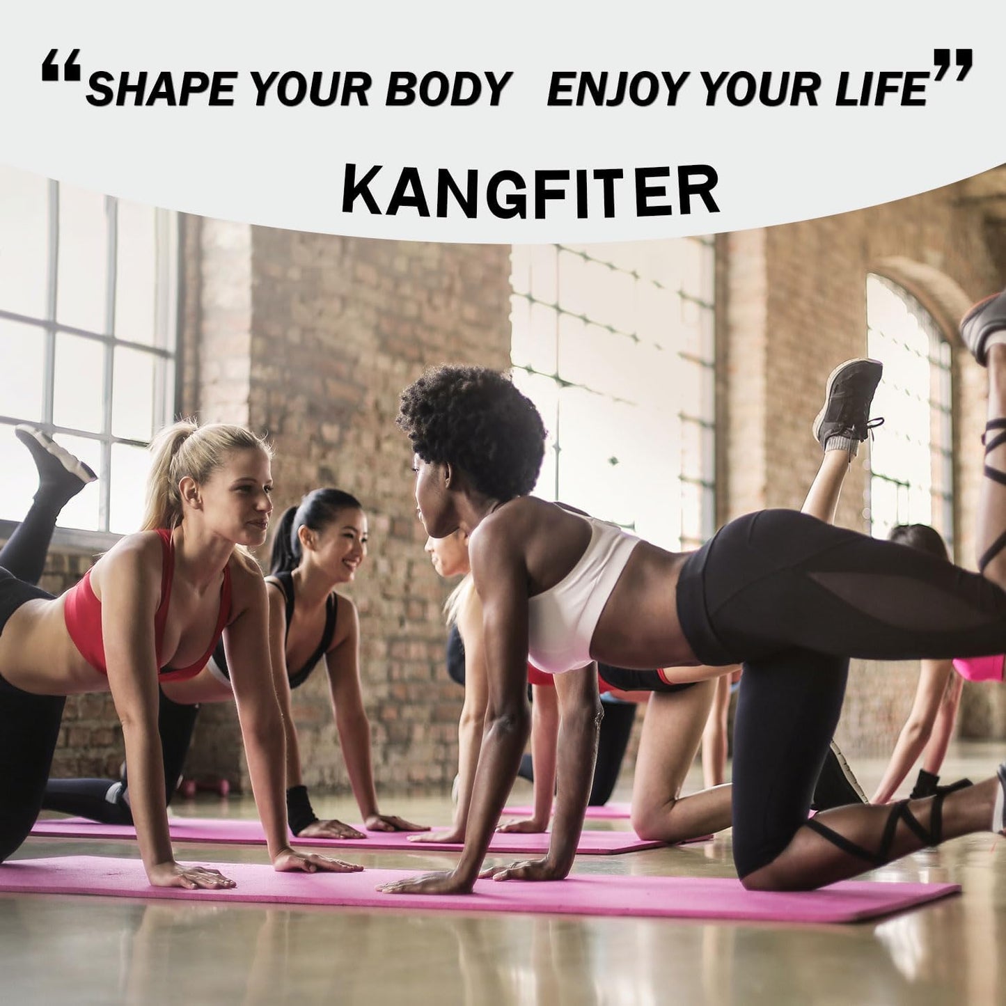 KANGFITER Non-Slip Fabric Resistance Bands for Working Out 3 Levels
