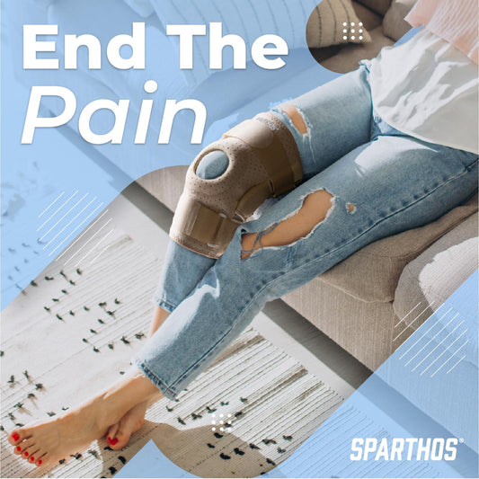Sparthos Hinged Knee Brace - Relieves ACL, MCL, Meniscus Tear, Arthritis, Tendon Pain - Dual Metal Side Stabilizers - Support for Running, For Men and Women Check Size Chart (Large, 15½-20″ Thigh)