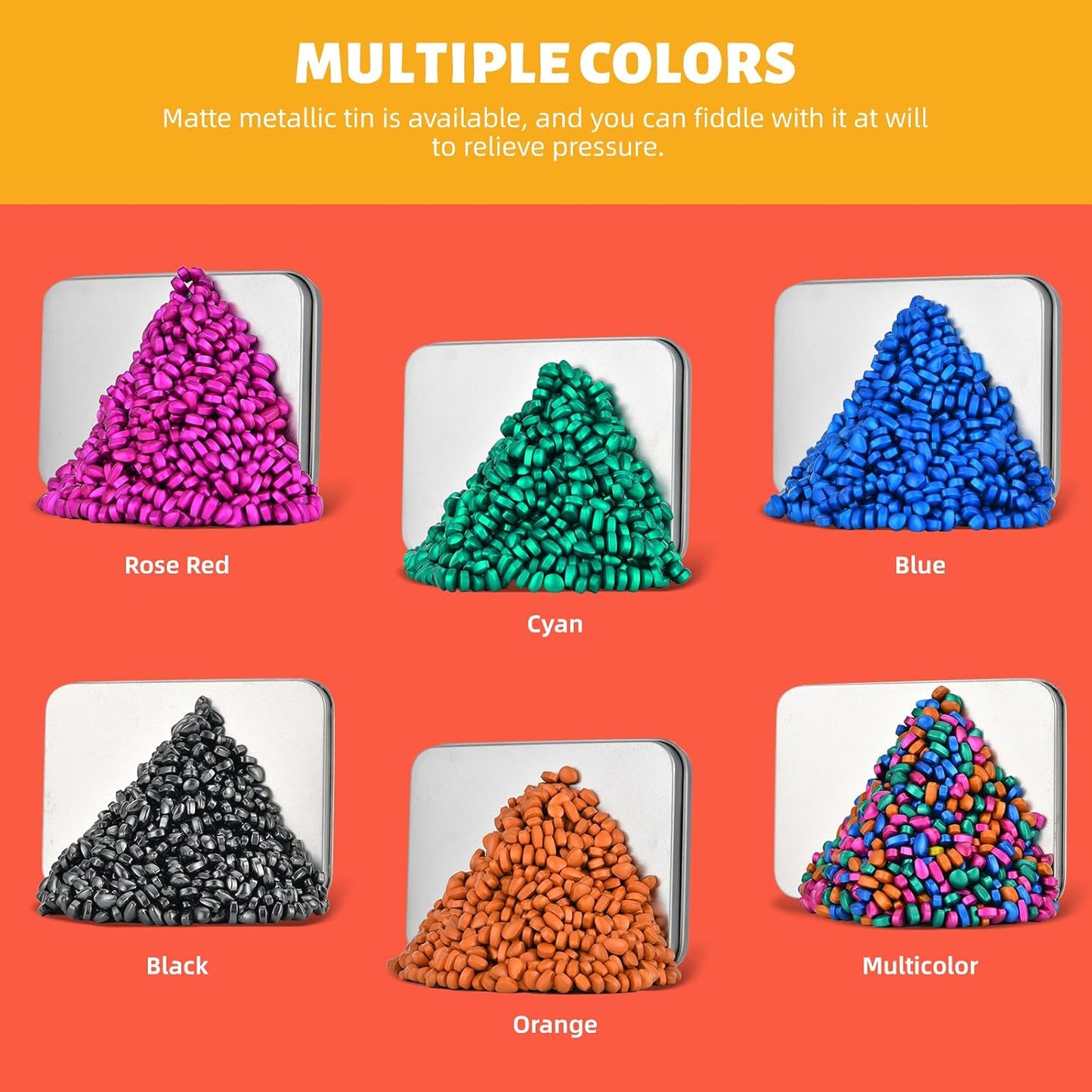 LCVUUK Magnetic Putty Rocks, Blue More Than 600 Weak Magnetic Smooth Ferrite Pebbles, Desk Toys and Time-Killer for Adults