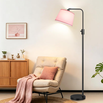 【Upgraded】 Dimmable Floor Lamp, 1000 Lumens LED Edison Bulb Included, Arc Floor Lamps for Living Room Modern Standing Lamp with Linen Shade, Tall Lamp for Bedroom Office Dining Room- Black