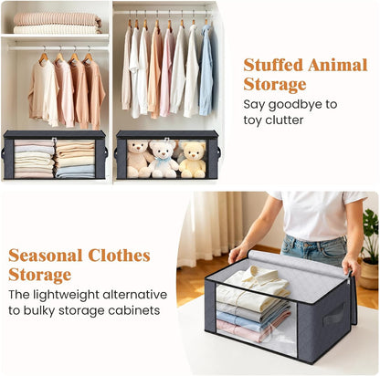 Fab totes Storage Bags for Clothes Blanket Storage Bins with Lids