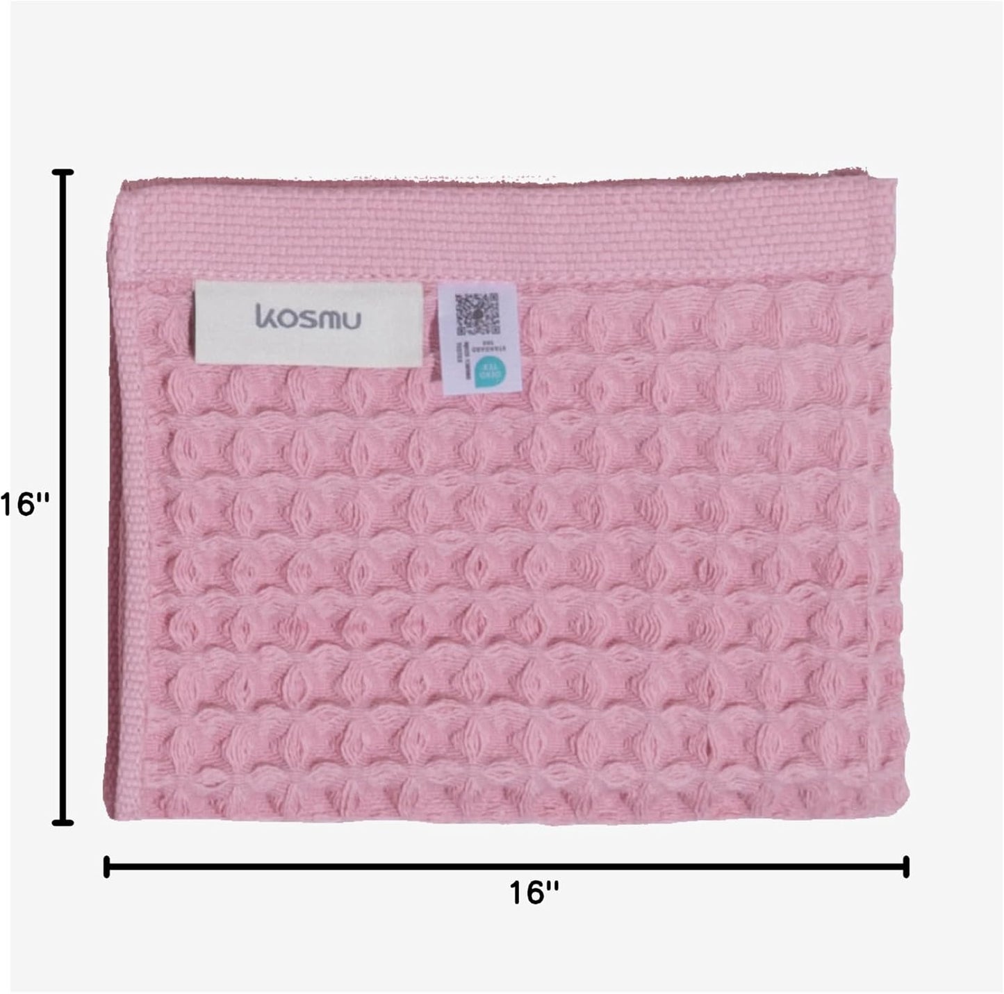 Luxury Organic Japanese Cotton Hair Drying Waffle Towel Wrap for Women | Absorbent, Quick-Dry Head Turban for Shower, Sauna, Spa | Extra Large for Long, Curly, Straight Hair With Button (White, 1 Pc)