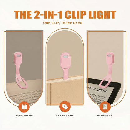 Rechargeable Kids Book Light, Cute Bookmark Reading Light for Kids, Dimmable Portable LED Book Light for Reading in Bed, Eye-Caring Bedtime Reading Lamp for Children & Travel, Black