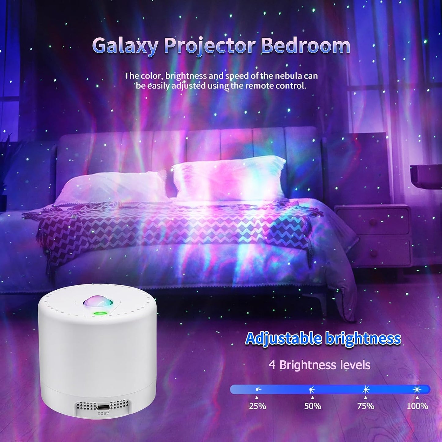 Star Projector, Galaxy Projector, Remote Control & Timer Galaxy Light