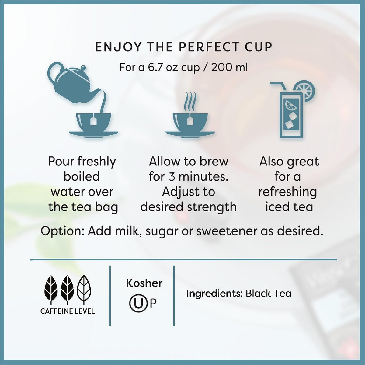 Wissotzky English Breakfast Black Tea (6 Pack - 120 Tea Bags) | Robust & Invigorating Tea | Antioxidant Rich | Energizing Black Tea Bags